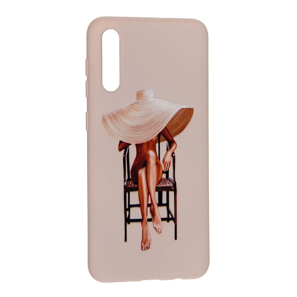 Накладка Silicone ART для Samsung A50/A30s "Lady with Hat"-0