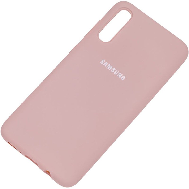 Silicone Cover Full Protective (AA) для Samsung A50/A30s (Pink Sand)-1