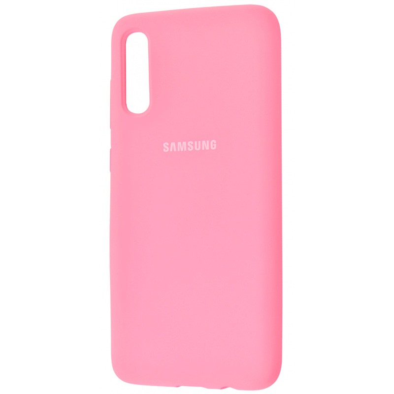 Silicone Cover Full Protective (AA) для Samsung A50/A30s (Pink)-0