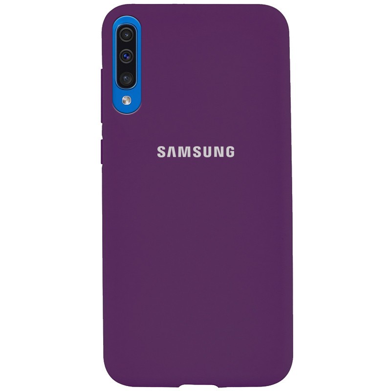 Silicone Cover Full Protective (AA) для Samsung A50/A30s (Grape)-0