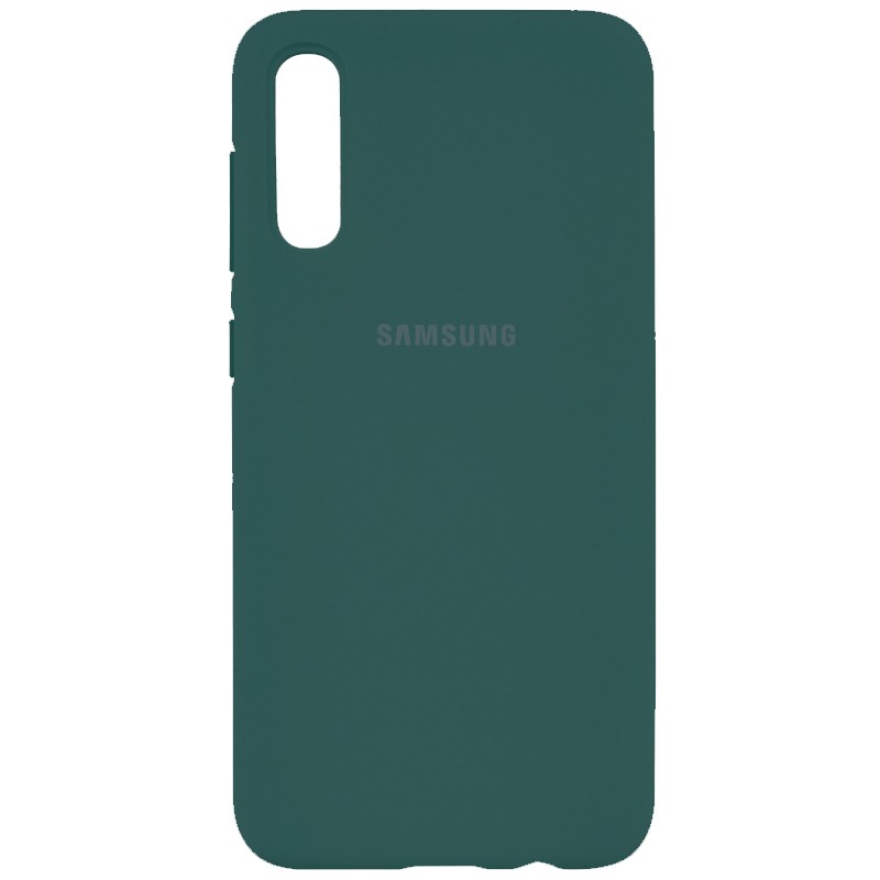 Silicone Cover Full Protective (AA) для Samsung A50/A30s (Pine Green)-0