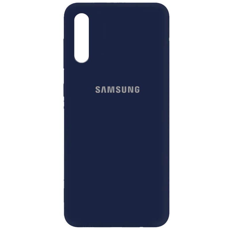 Silicone Cover Full Protective (AA) для Samsung A50/A30s (Midnight blue)-0
