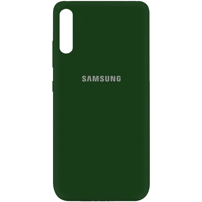 Silicone Cover My Color Full Protective (A) для Samsung A50/A30s (Dark Green)-0