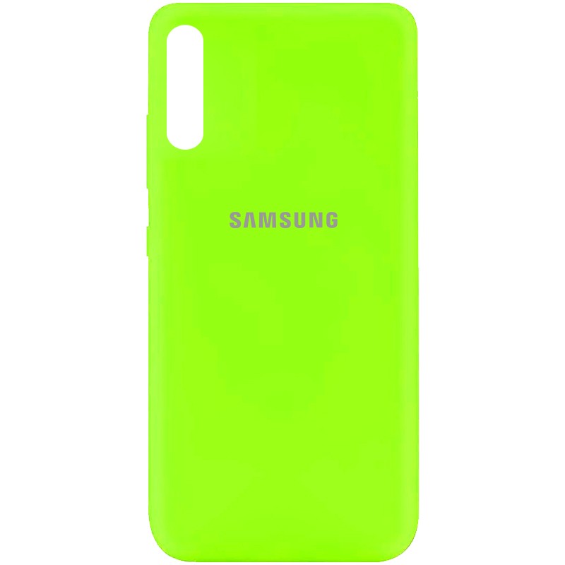 Silicone Cover My Color Full Protective (A) для Samsung A50/A30s (Neon Greed)-0