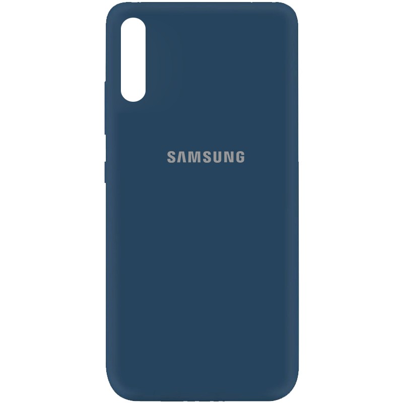 Silicone Cover My Color Full Protective (A) для Samsung A50/A30s (Navy Blue)-0