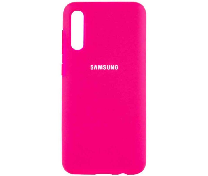 Silicone Cover Full Protective (AA) для Samsung A50/A30s (Barbie Pink)-0