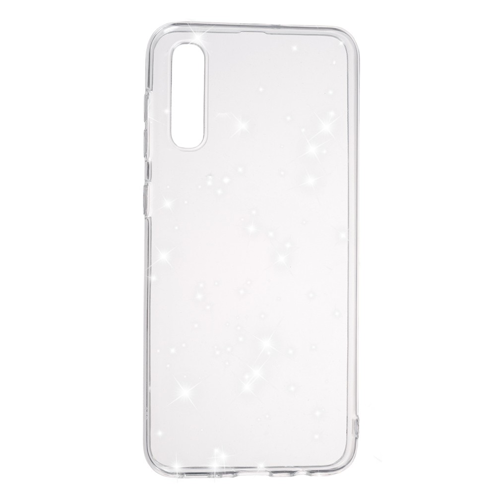 Накладка Molan Cano Glossy Jelly для Samsung A50/A30s прозора з блискітками-0