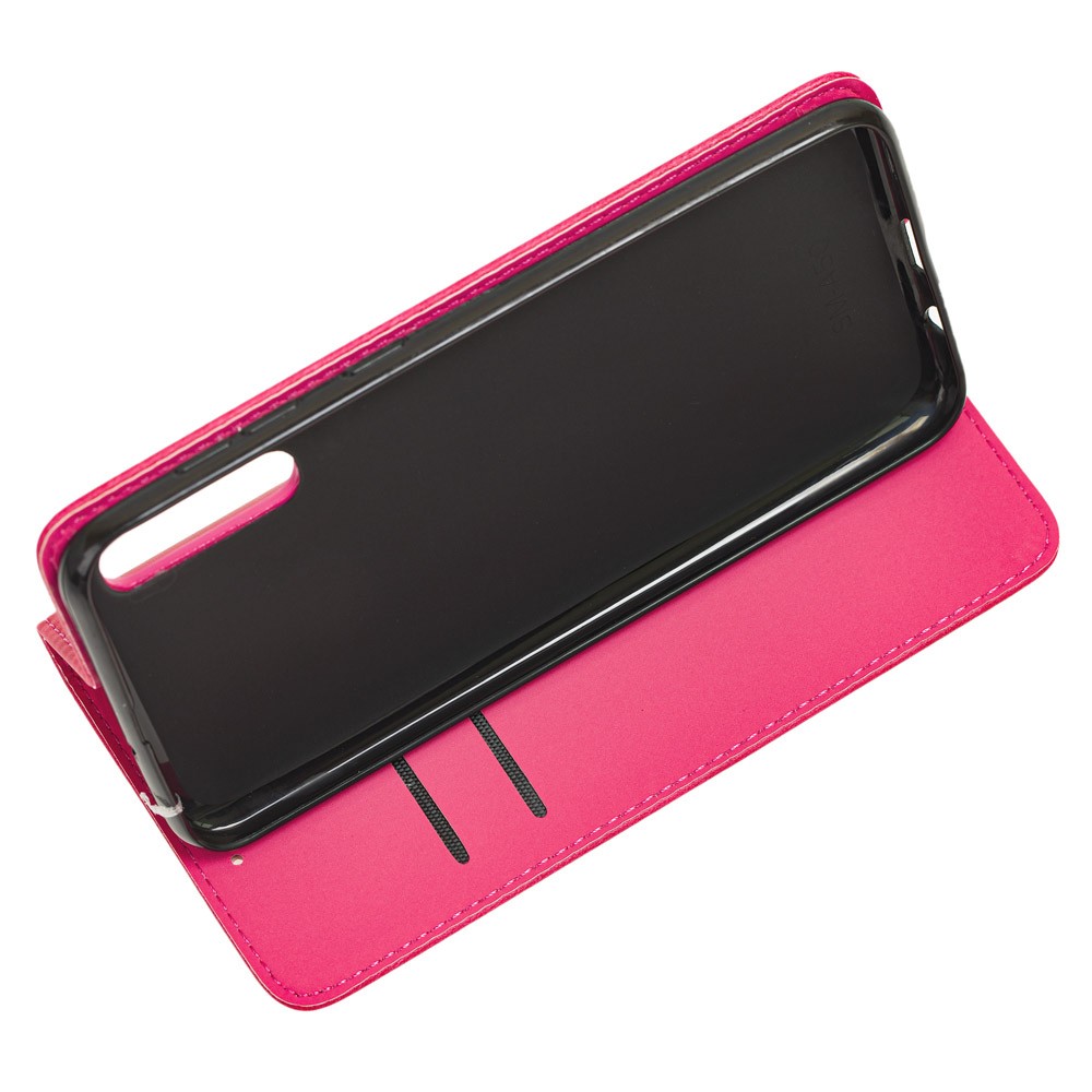 Книжка Black TPU Magnet для Samsung A50 / A30s Рожева-2