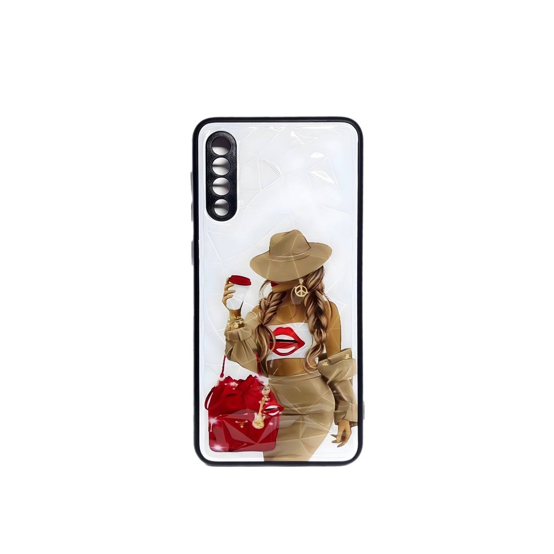 Накладка Ladies Camera для Samsung A50/A30s Дівчина з червоною сумкою-0