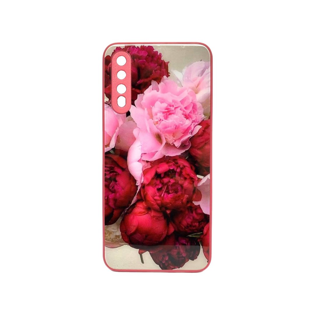 Накладка Marble Clouds для Samsung A50/A30s (Півонії,скло)-0