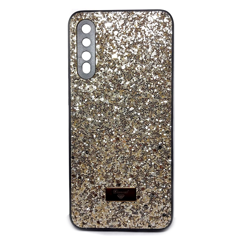 Накладка Bling Grainy Diamond Separate Camera для Samsung A50/A30s  (Світло-золота)-0