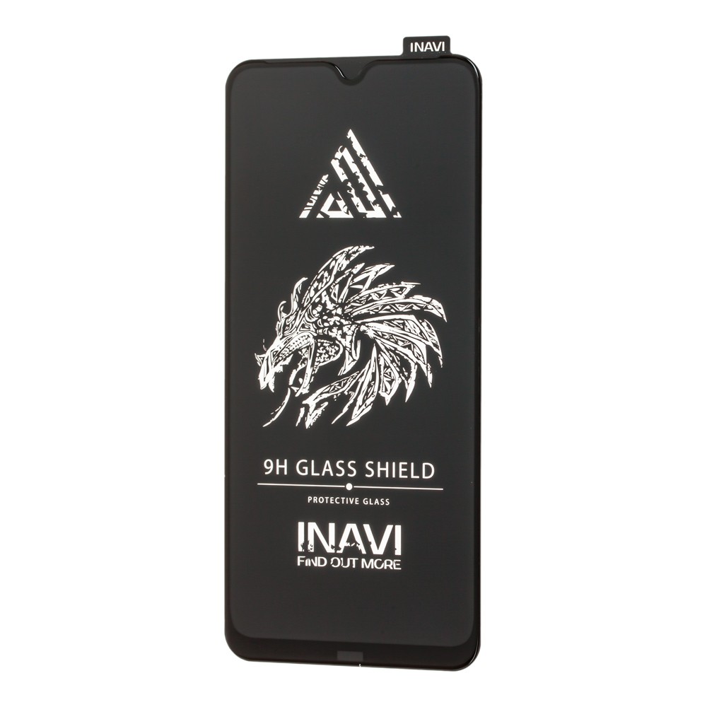 Захисне скло INAVI PREMIUM для Samsung A50/A30s з чорною рамкою-0