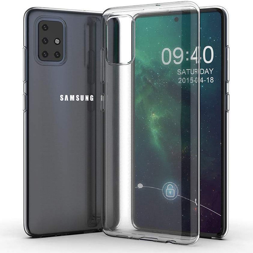Накладка Premium для Samsung A71 прозорий силікон-0