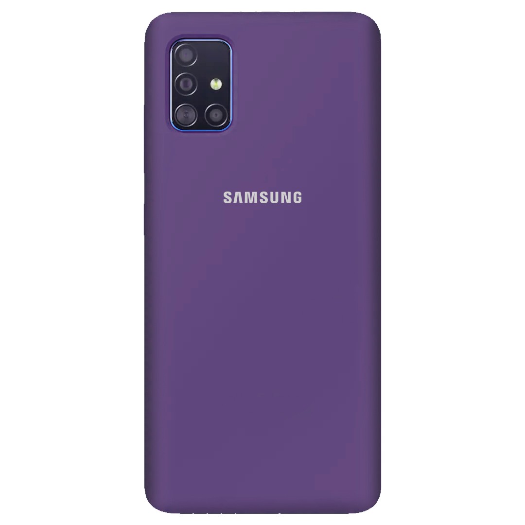 Накладка Silicone Cover Full Protective для Samsung A51 Purple-0