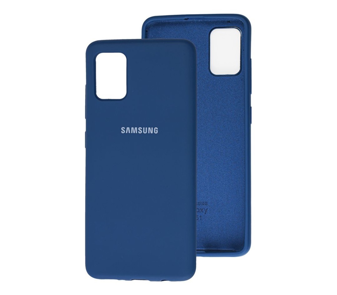 Накладка Silicone Cover Full Protective для Samsung A51 Mist Blue-0