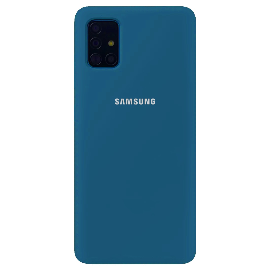 Накладка Silicone Cover Full Protective для Samsung A51 Cobalt-0