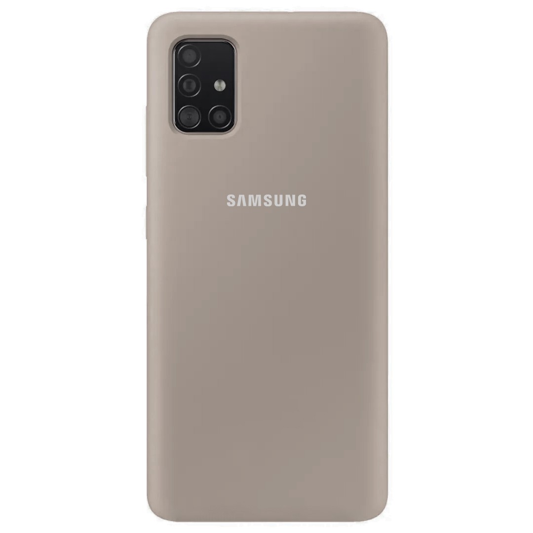 Накладка Silicone Cover Full Protective для Samsung A51 Grey-0