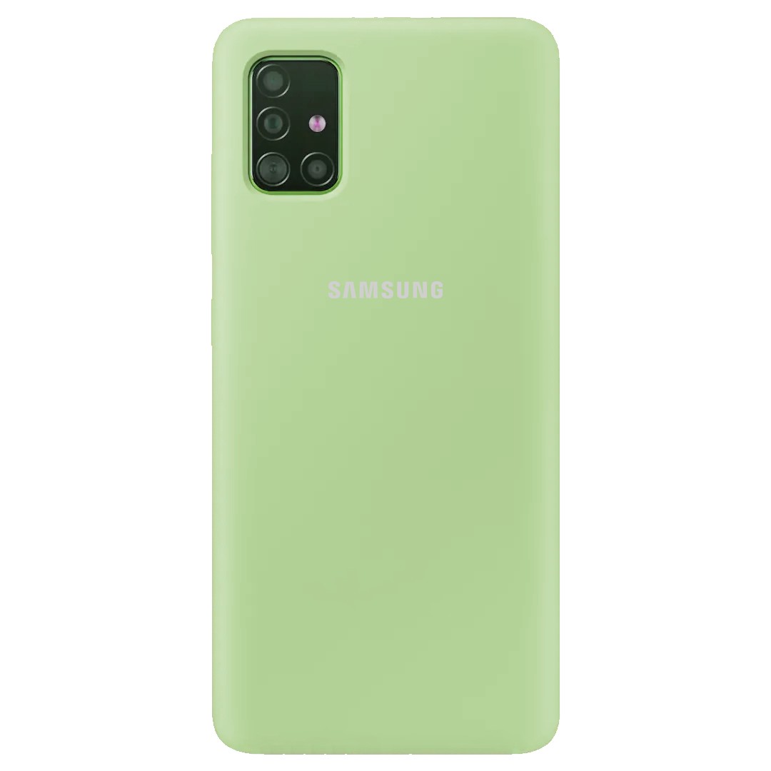 Накладка Silicone Cover Full Protective для Samsung A51 Mint-0