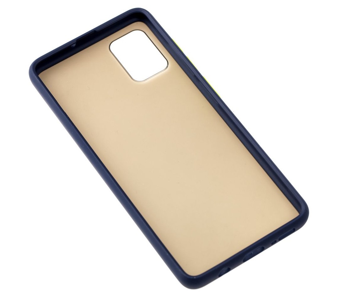 Накладка Totu Gingle для Samsung A51 синій з зеленими кнопками-2
