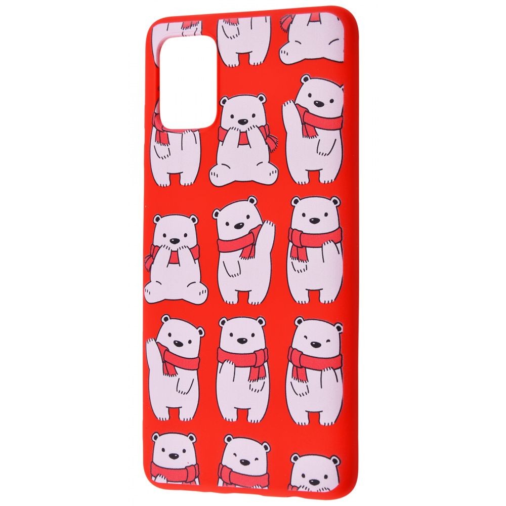 WAVE Fancy для Samsung A51/M40s (bears with a scarf/red)-0