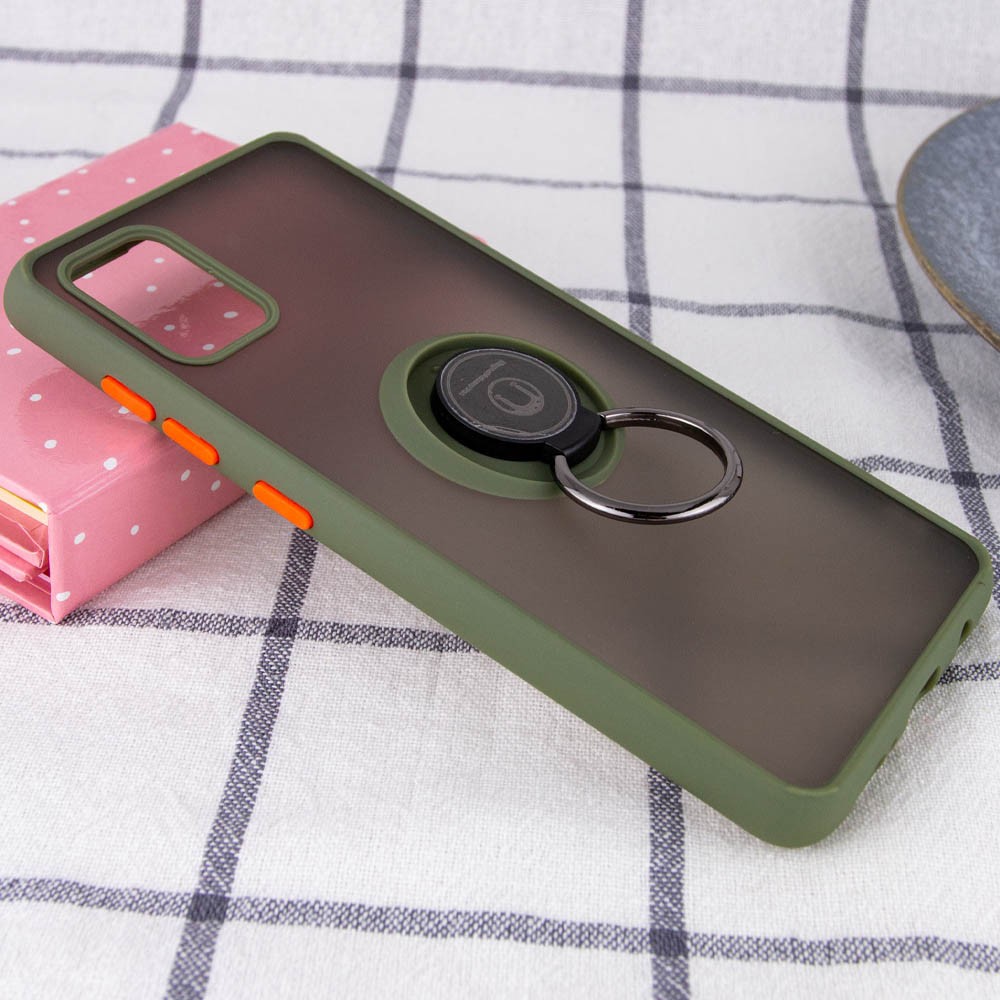 Чохол Deen ColorEdgingRing для Samsung A51 оливковий-1