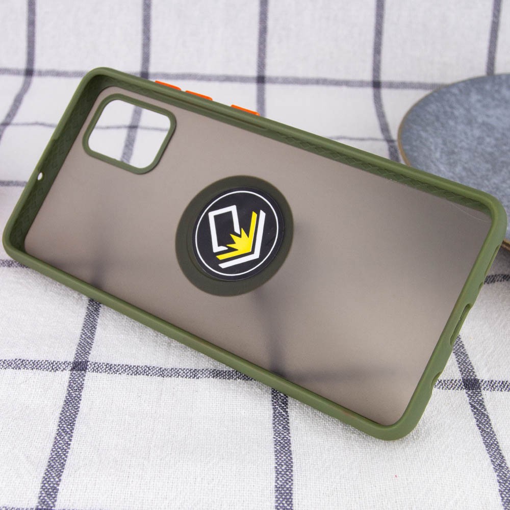 Чохол Deen ColorEdgingRing для Samsung A51 оливковий-2
