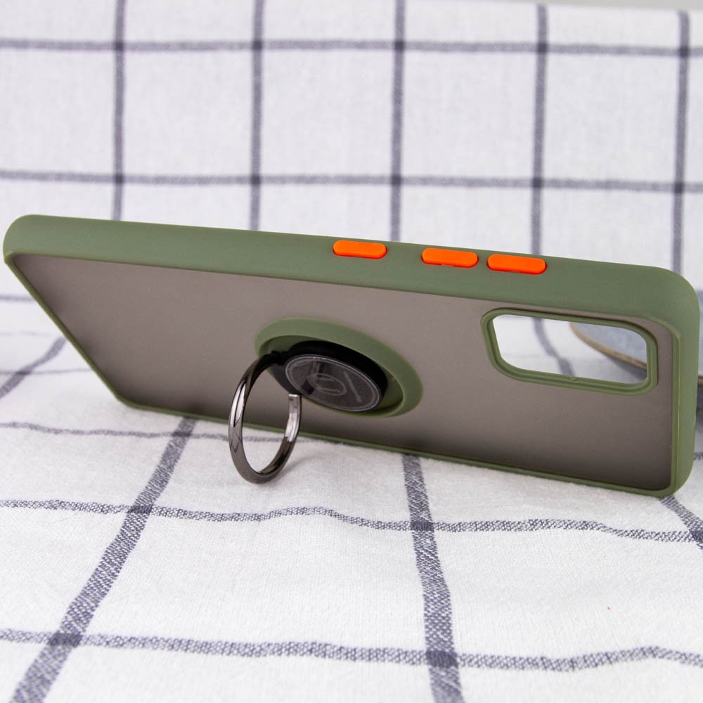 Чохол Deen ColorEdgingRing для Samsung A51 оливковий-3