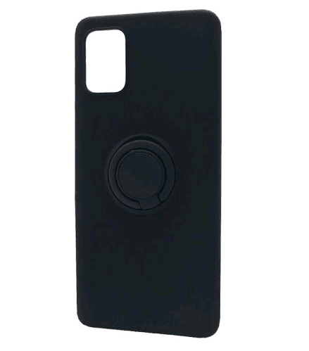Накладка ColorRing з кільцем для Samsung A51/M40s чорна-0