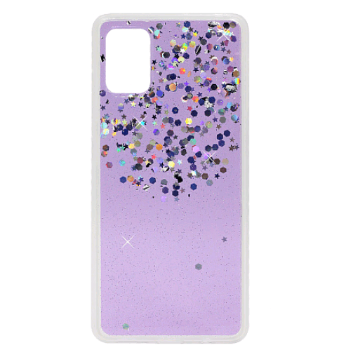 Накладка Sparkles для Samsung A51/M40s фіолетова-0
