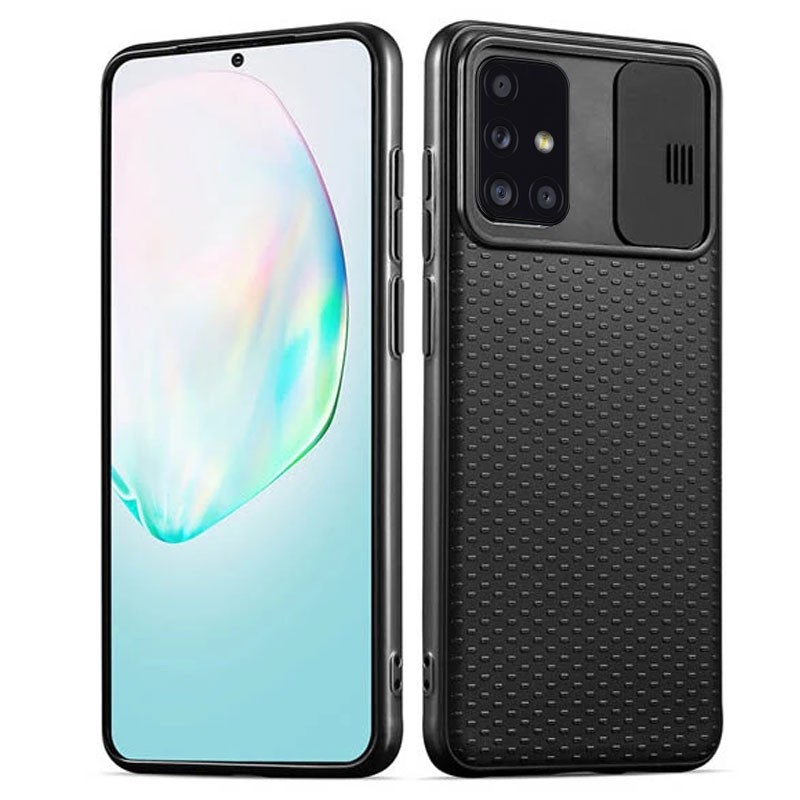 Накладка Camshield Black TPU для Samsung A51/M40s з чорною шторкою-0