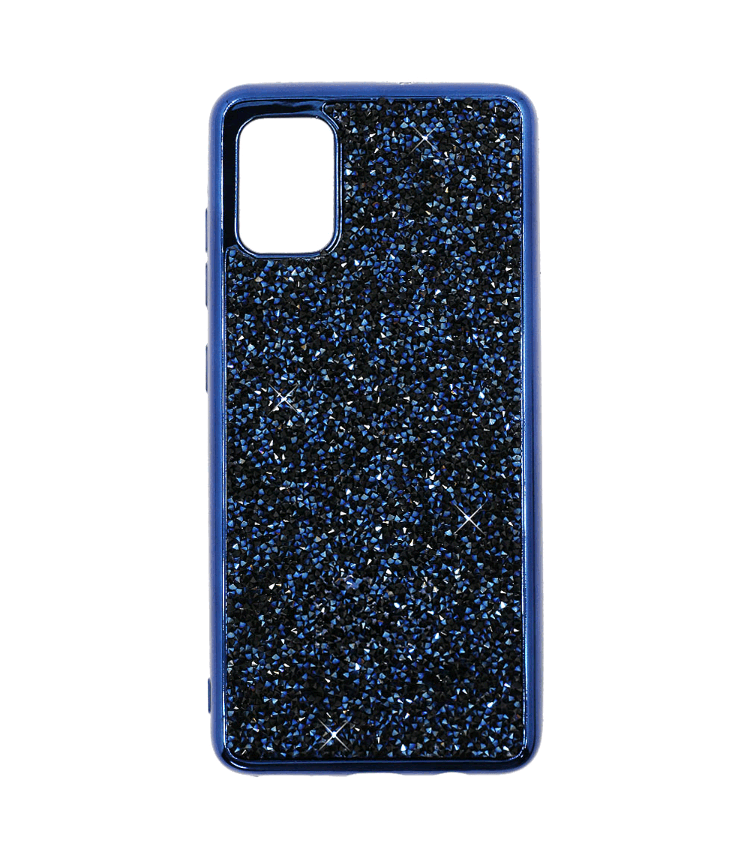 Накладка Grainy Diamonds для Samsung A71 синя-0