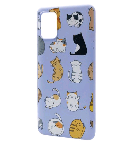 WAVE Fancy для Samsung A41 (funny cats/light purple)-0