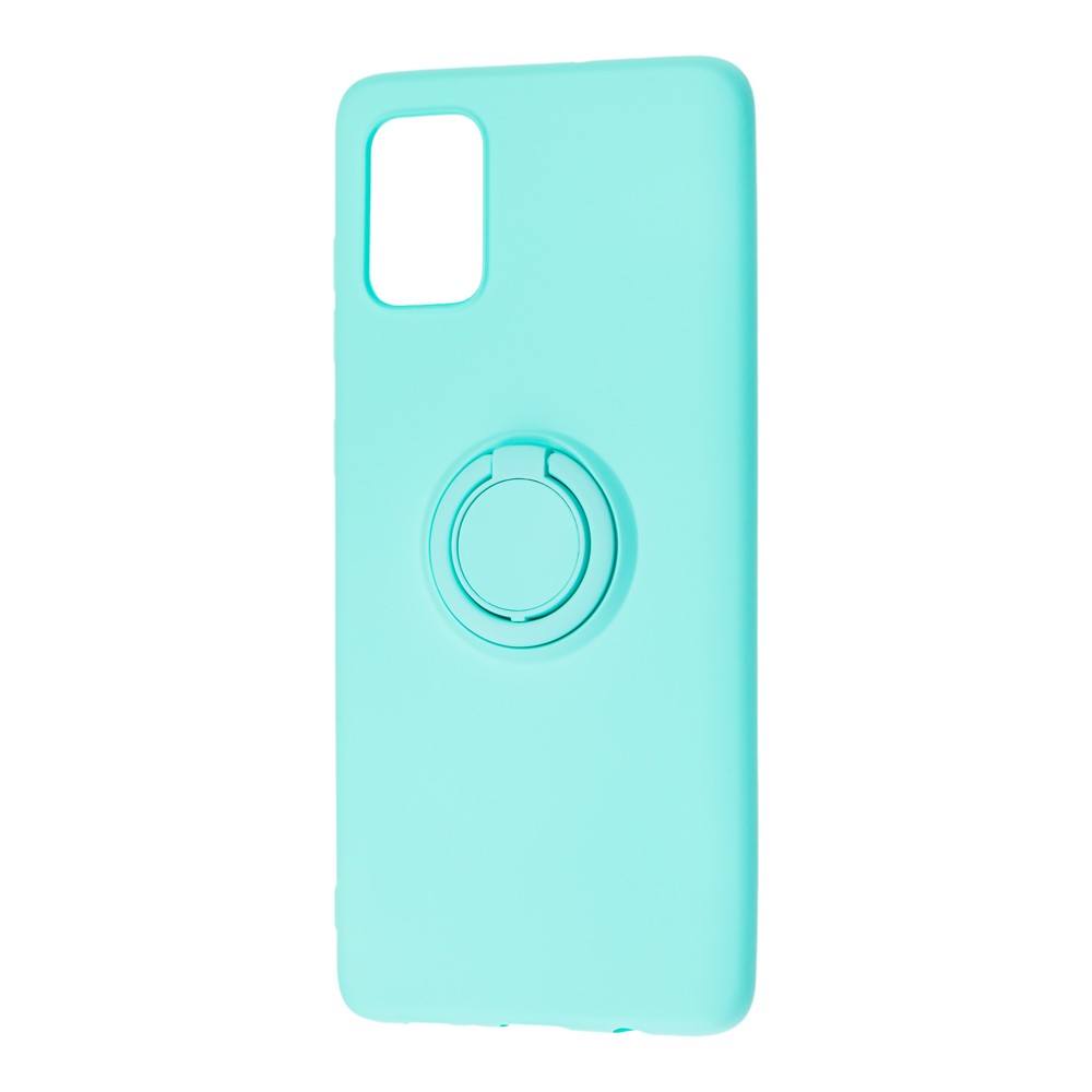 Накладка ColorRing з кільцем для Samsung A51/M40s бірюзова-0