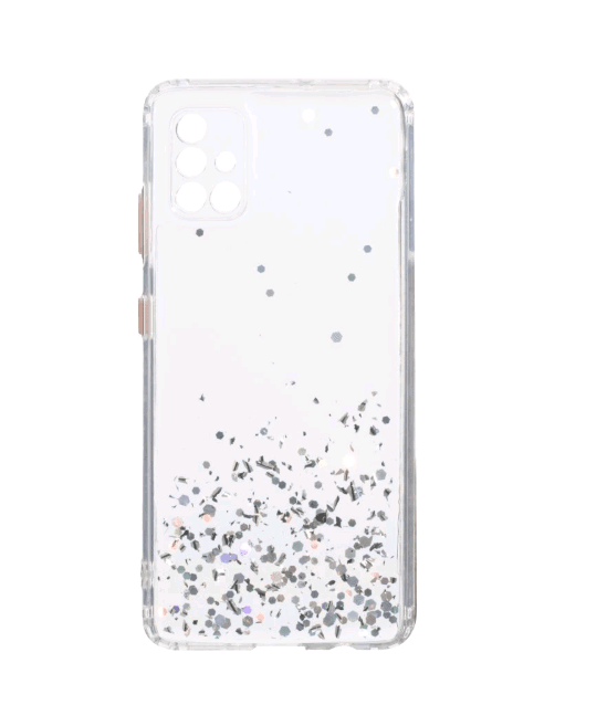 Накладка Glitter Bling Sequins для Samsung A51/M40s срібна-0