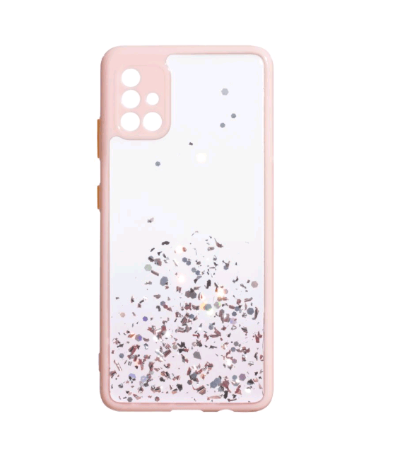 Накладка Glitter Bling Sequins для Samsung A51/M40s рожева-0
