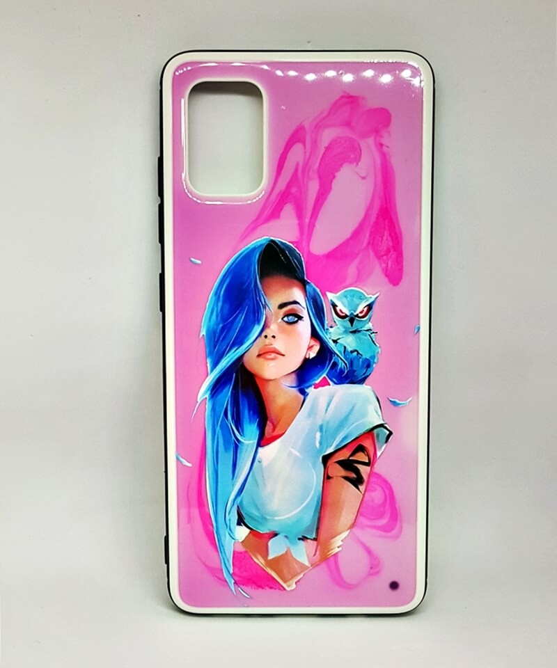 Накладка UV для Samsung A51/M40s  Дівчина з совою-1