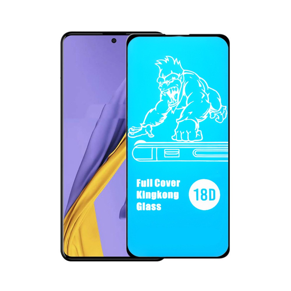 Захисне скло Hybrid для Samsung A51/M31s з чорною рамкою-0