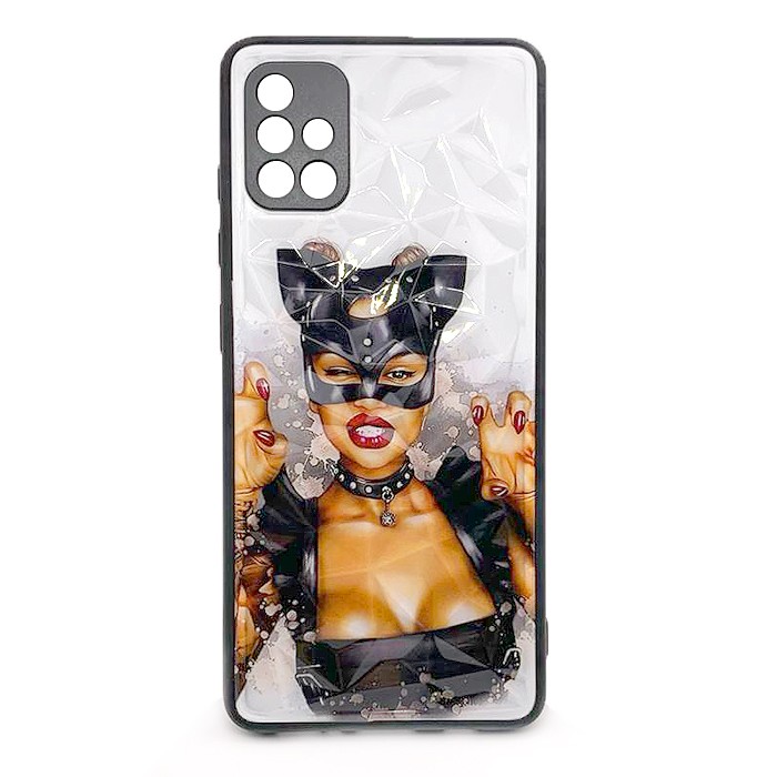 Накладка Ladies для Samsung A51 Жінка-кішка-0