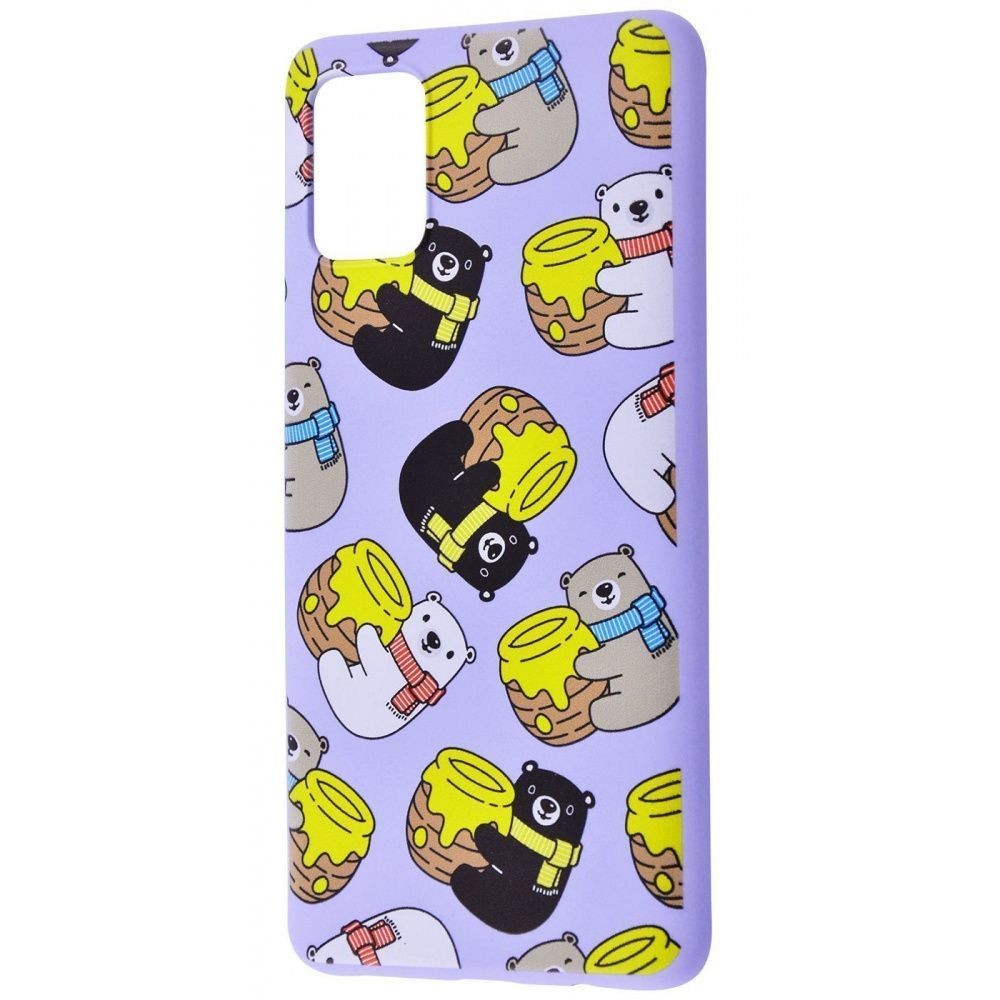 WAVE Fancy для Samsung A51/M40s (bears with a barrel of honey/light purple)-0