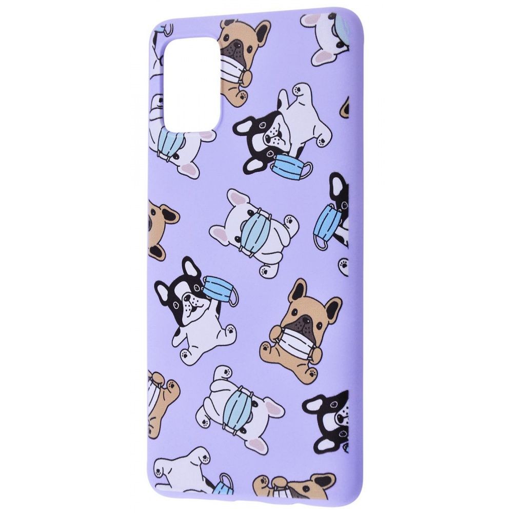 WAVE Fancy для Samsung A51/M40s (dogs with a mask/light purple)-0