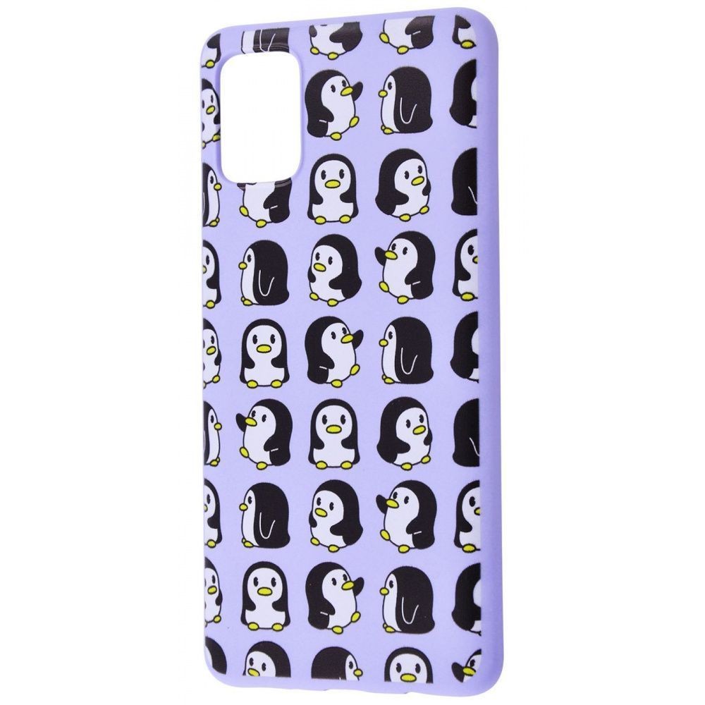 WAVE Fancy для Samsung M51 (penguins/light purple)-0