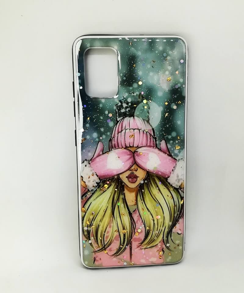 Накладка Mix Art для Samsung A51 Дівчина в рожевій шапці-0