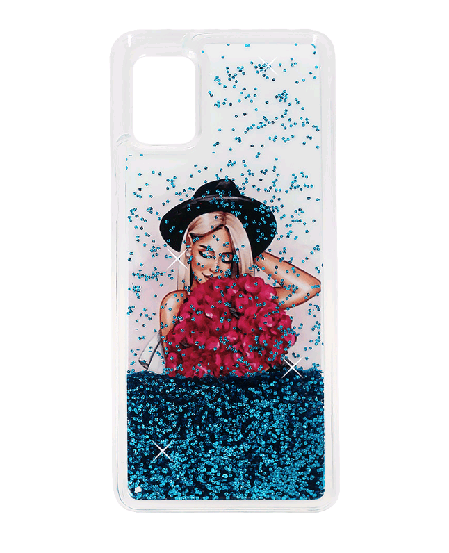 Накладка Fluid Painted для Samsung A21s "Дівчина з трояндами"-0