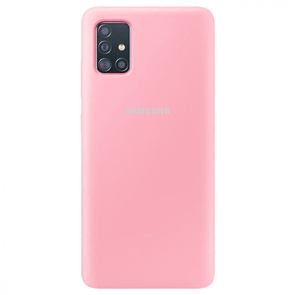 Silicone Cover Full Protective (AA) для Samsung A51 (Pink)-0