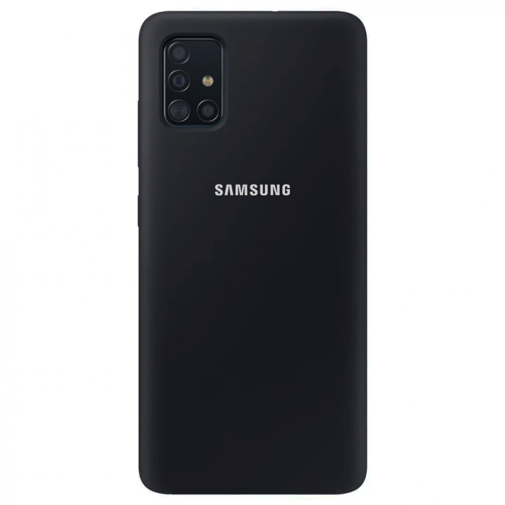 Silicone Cover Full Protective (AA) для Samsung A51 (Black)-0