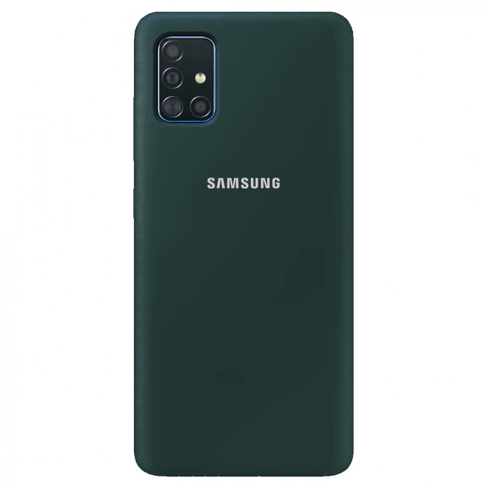 Silicone Cover Full Protective (AA) для Samsung A51 (Pine Green)-0