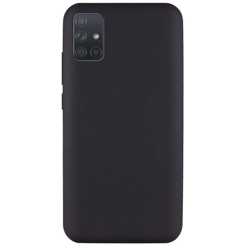 Silicone Cover Full without Logo (A) для Samsung A51/M40s (Black)-0