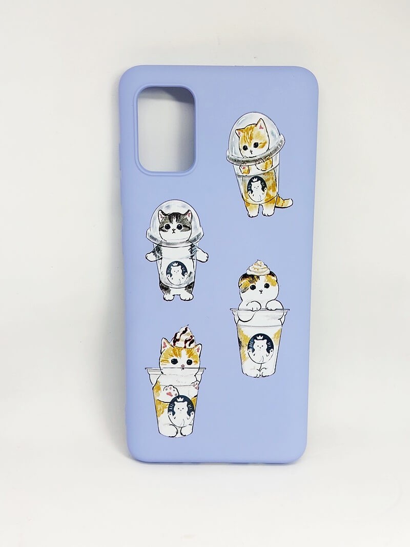 Накладка MiaMi Cartoon для Samsung M51 Violet Kitty-0