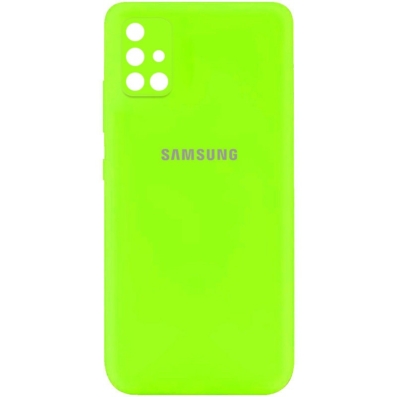 Silicone Cover My Color Full Camera (A) для Samsung A51 (Neon Green)-0
