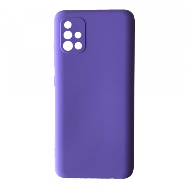 Silicone Cover Full Camera without Logo (A) для Samsung A51 (Lilac)-0